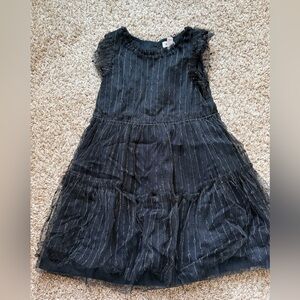 Cat & Jack Black Sparkle Tulle Party Dress SZ 6/6x
